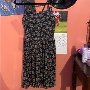 Floral Strappy Back Dress